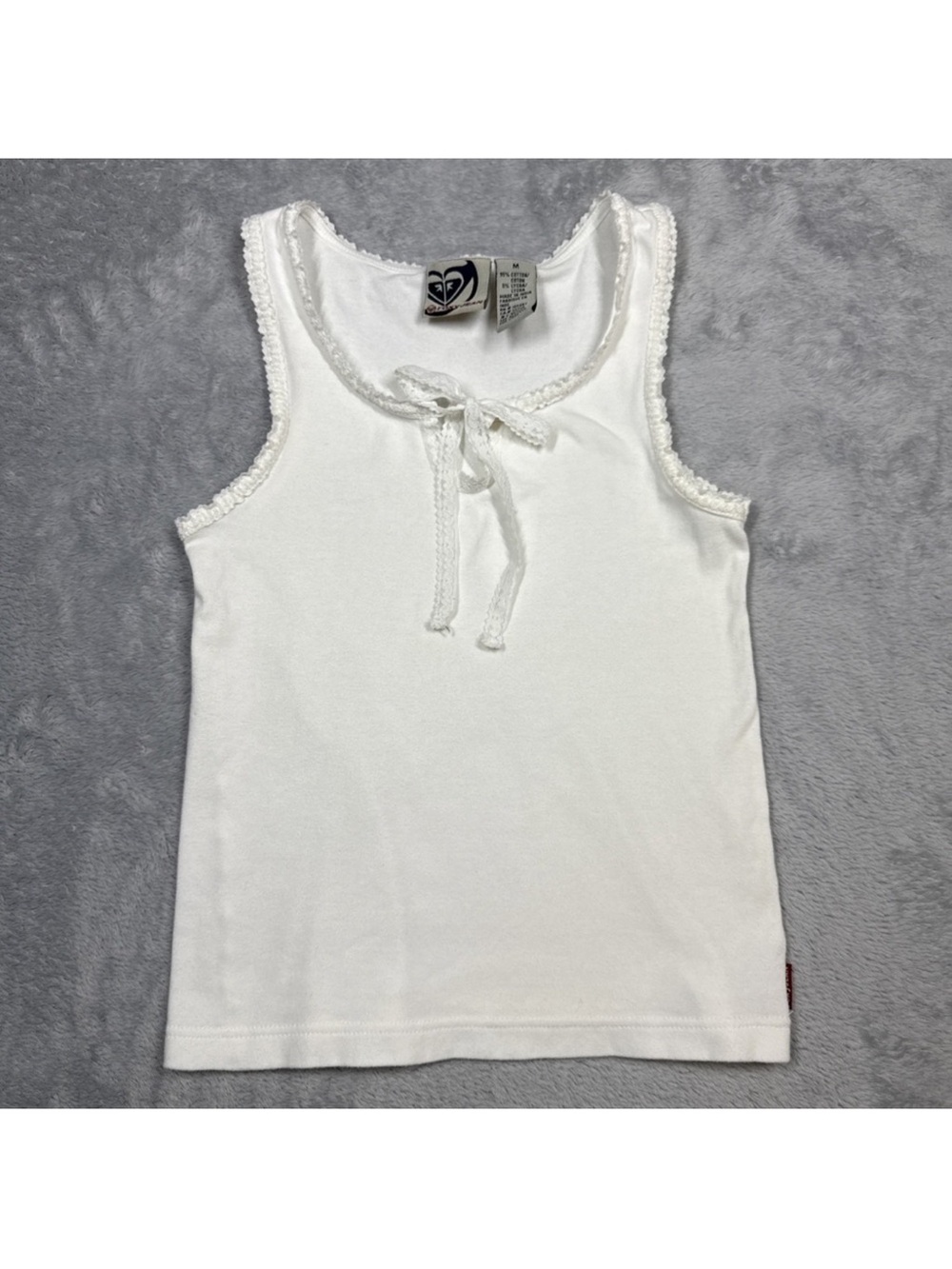 Roxy white tank top with tie detail